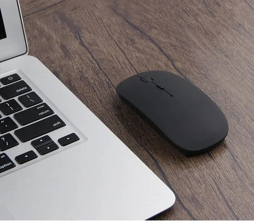 Mouse Inalambrico Negro Recargable Silencioso
